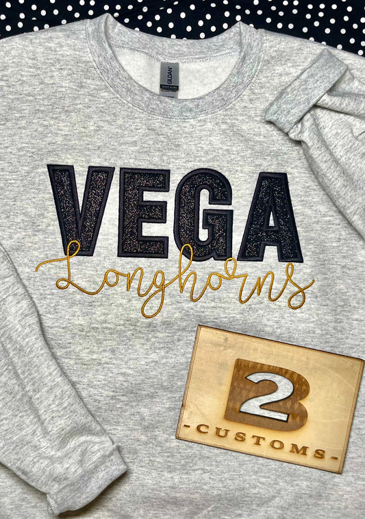 School Spirit Glitter Sweater