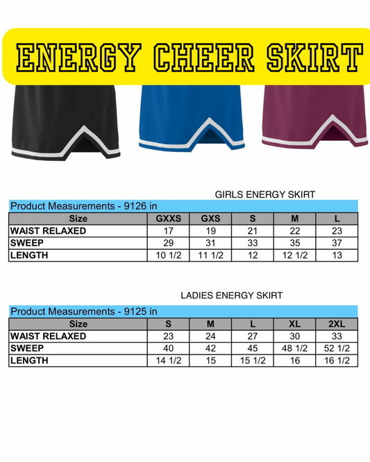 Girls Energy Cheer Skirt