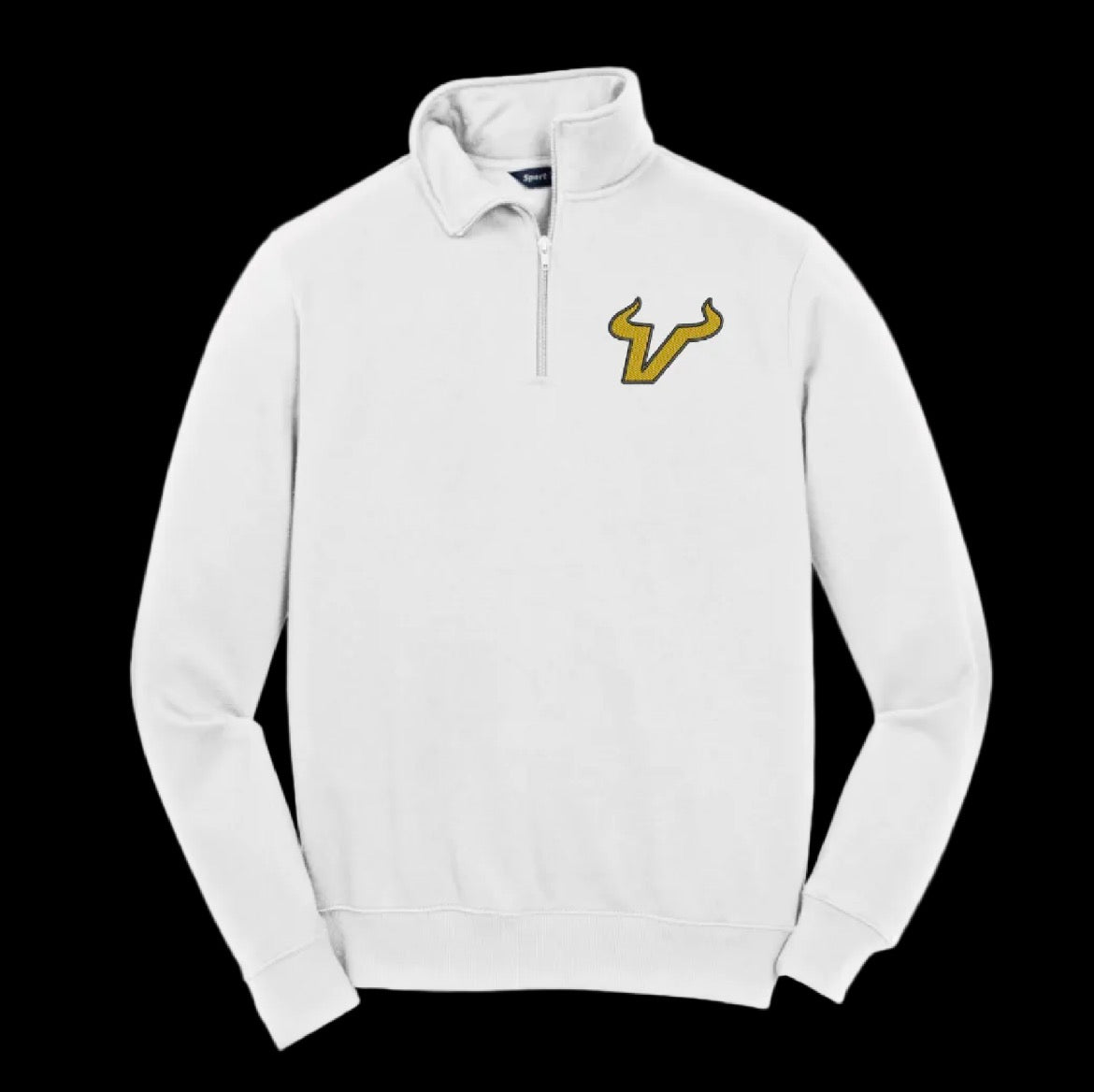 Vega 1/4 Zip Mid-weight Unisex Size Pullover with Custom Sleeve Embroidery
